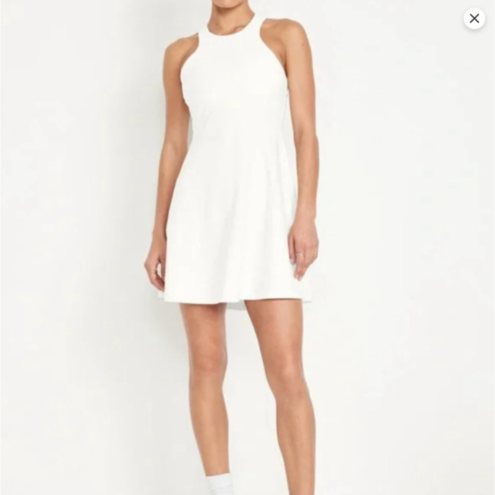Old Navy Powersoft Racerback Athletic Mini Dress - White